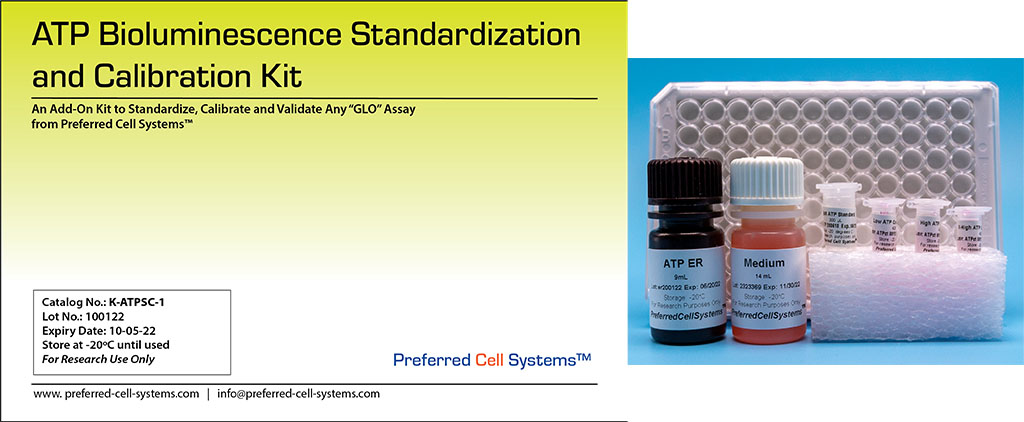ATP Bioluminescence Standardization & Calibration Kit for all "GLO" Assays from Preferred Cell Systems™