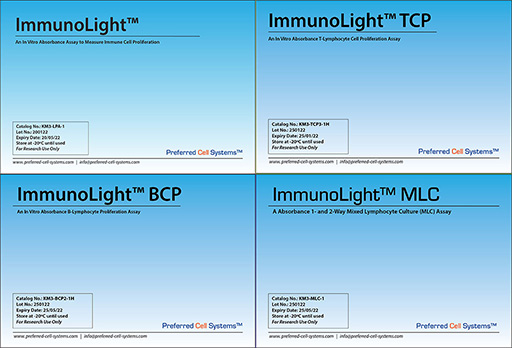 ImmunoLight Assays: A family of in vitro absorbance assays for immune proliferation of t- and B-cells and mixed lymphocyte culture/reactions