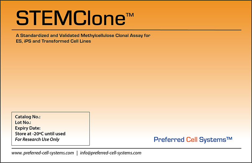 STEMClone™: A Standardized and Validated Methylcellulose Clonal Assay for ES, iPS and other Transformed Cell Lines